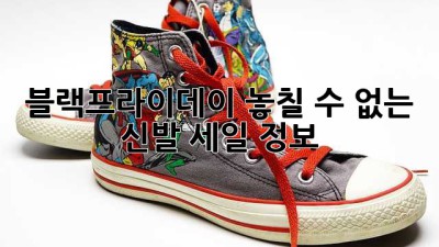 블랙프라이데이! 놓칠 수 없는 신발 세일 정보!